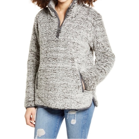 Thread & Supply Gray Turtleneck Sherpa Jacket - Picture 4 of 5